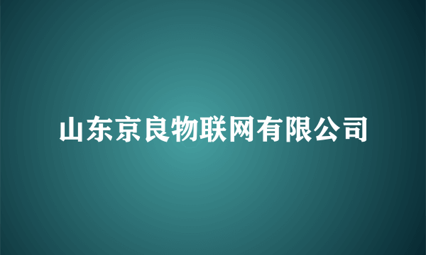 山东京良物联网有限公司