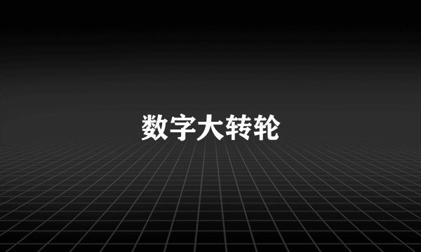 数字大转轮