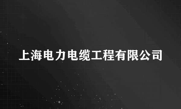 上海电力电缆工程有限公司