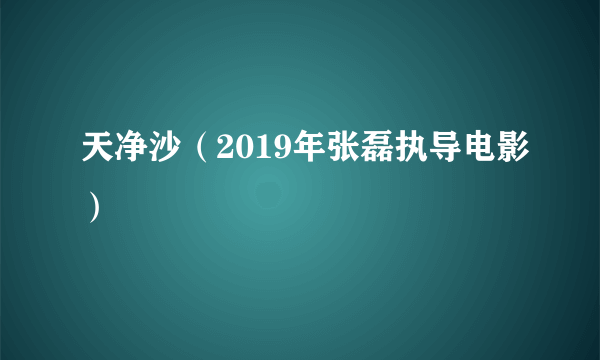 天净沙（2019年张磊执导电影）