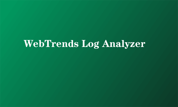 WebTrends Log Analyzer