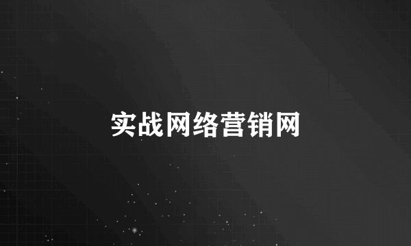 实战网络营销网