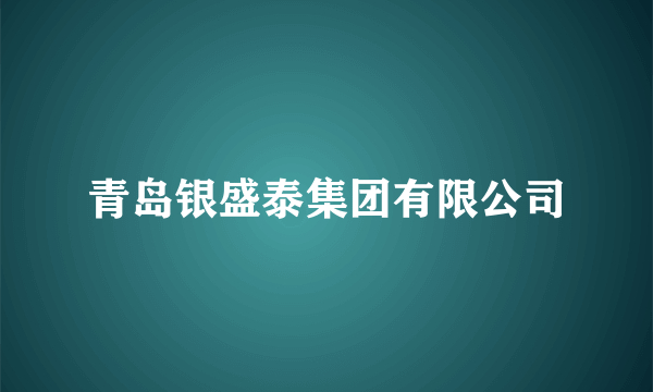 青岛银盛泰集团有限公司