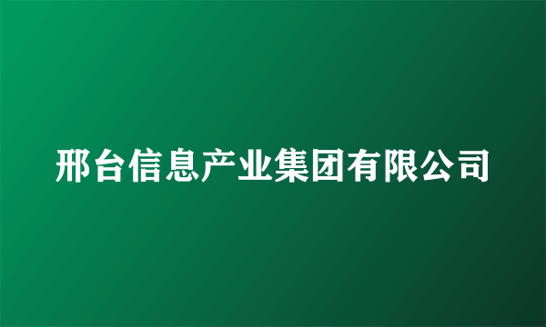 邢台信息产业集团有限公司