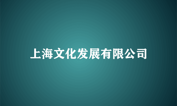 上海文化发展有限公司