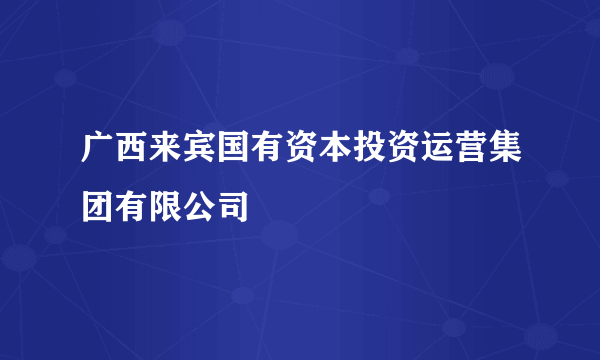 广西来宾国有资本投资运营集团有限公司