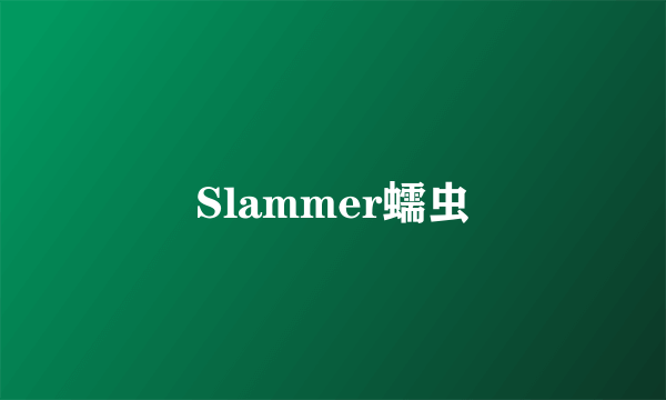 Slammer蠕虫