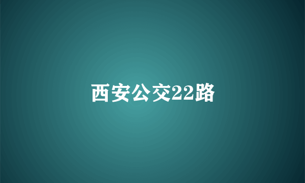 西安公交22路