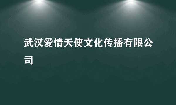 武汉爱情天使文化传播有限公司