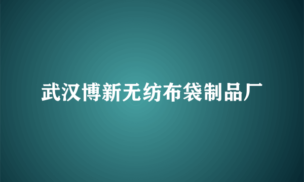 武汉博新无纺布袋制品厂