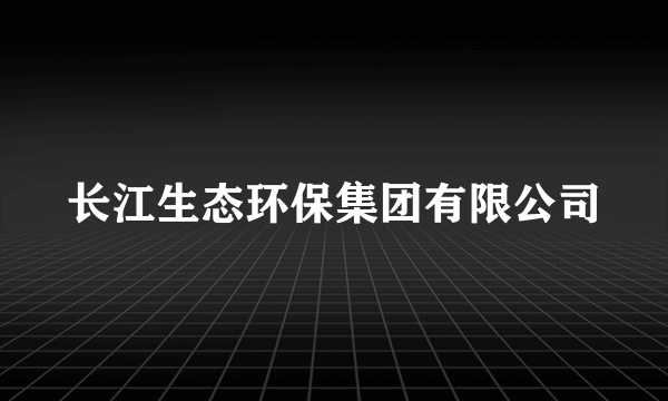 长江生态环保集团有限公司