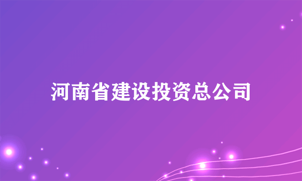 河南省建设投资总公司