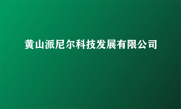 黄山派尼尔科技发展有限公司