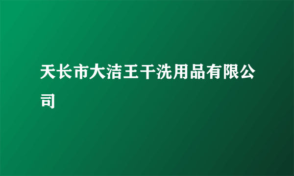 天长市大洁王干洗用品有限公司