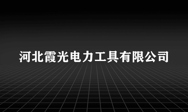 河北霞光电力工具有限公司