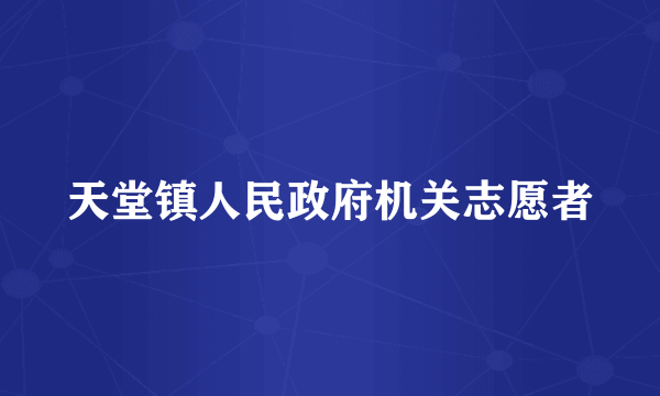 天堂镇人民政府机关志愿者