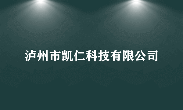 泸州市凯仁科技有限公司