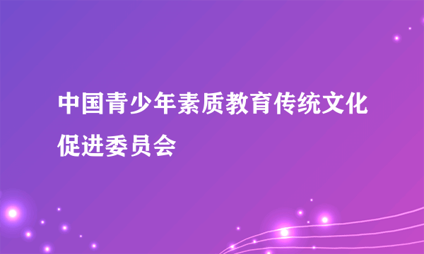 中国青少年素质教育传统文化促进委员会