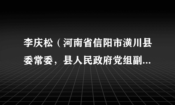 李庆松（河南省信阳市潢川县委常委，县人民政府党组副书记、常务副县长）