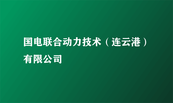 国电联合动力技术（连云港）有限公司