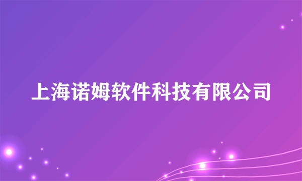 上海诺姆软件科技有限公司