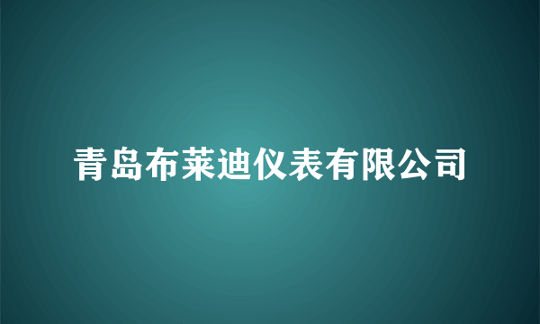 青岛布莱迪仪表有限公司