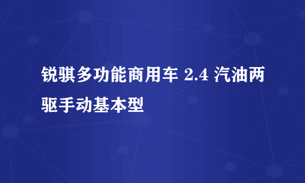 锐骐多功能商用车 2.4 汽油两驱手动基本型