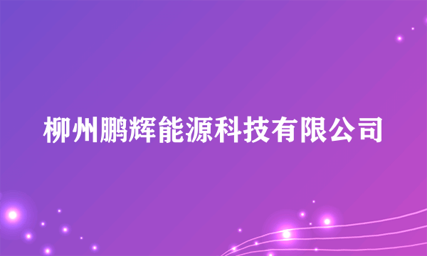 柳州鹏辉能源科技有限公司