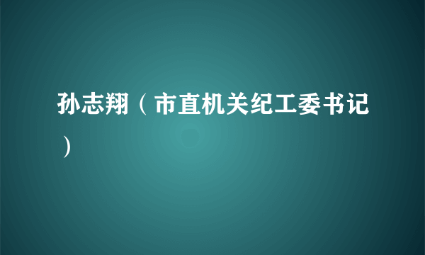 孙志翔（市直机关纪工委书记）