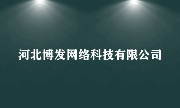 河北博发网络科技有限公司