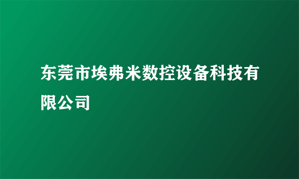 东莞市埃弗米数控设备科技有限公司