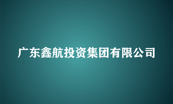 广东鑫航投资集团有限公司