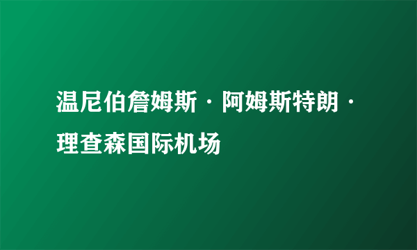 温尼伯詹姆斯·阿姆斯特朗·理查森国际机场