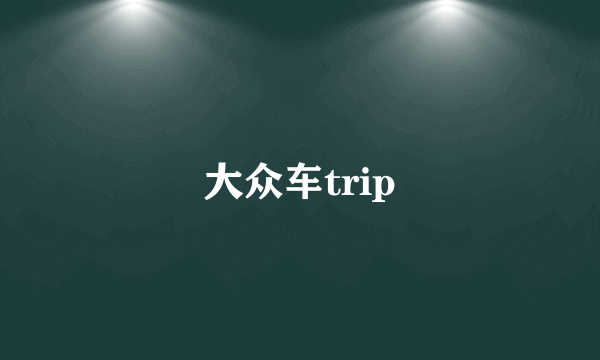 大众车trip