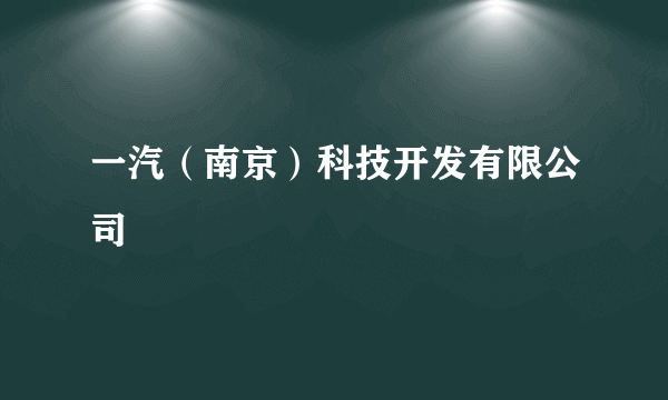 一汽（南京）科技开发有限公司