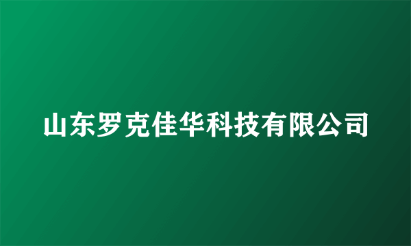 山东罗克佳华科技有限公司