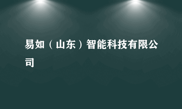 易如（山东）智能科技有限公司