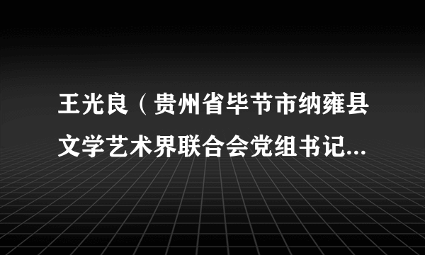 王光良（贵州省毕节市纳雍县文学艺术界联合会党组书记、秘书长）