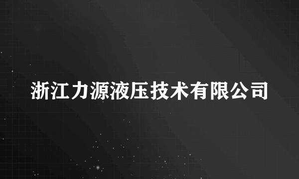 浙江力源液压技术有限公司