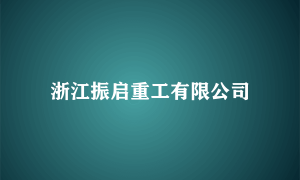 浙江振启重工有限公司