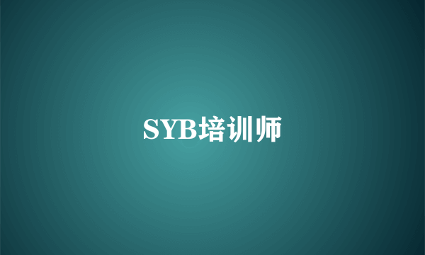 SYB培训师