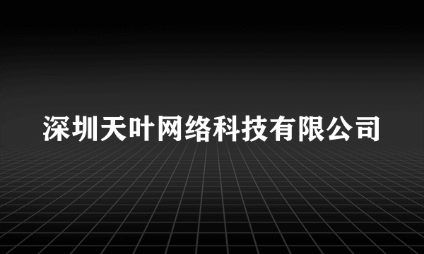 深圳天叶网络科技有限公司