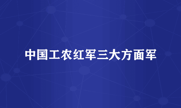 中国工农红军三大方面军