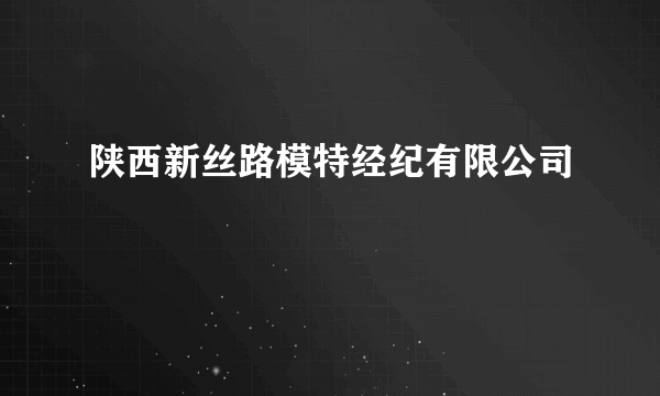 陕西新丝路模特经纪有限公司