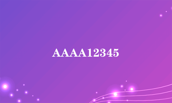 AAAA12345