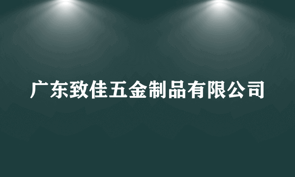 广东致佳五金制品有限公司