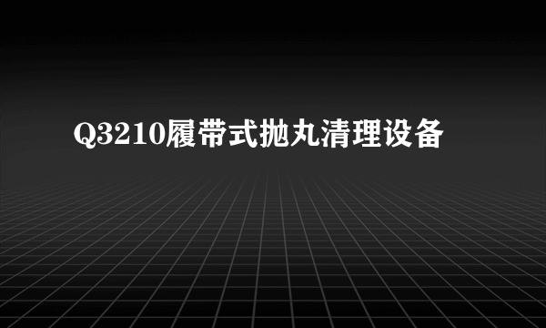 Q3210履带式抛丸清理设备