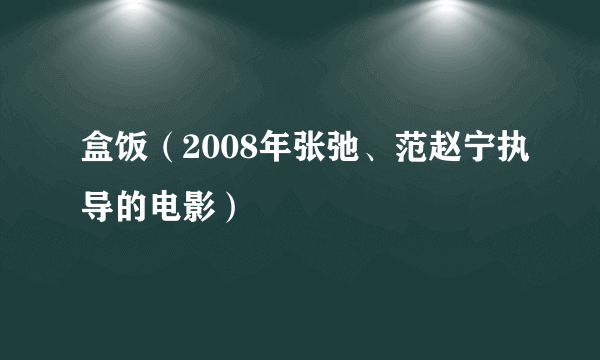 盒饭（2008年张弛、范赵宁执导的电影）