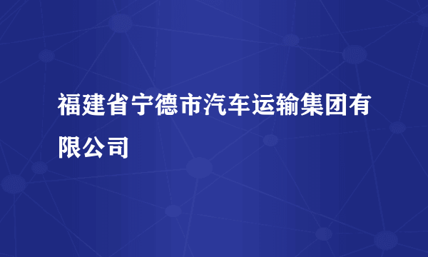 福建省宁德市汽车运输集团有限公司