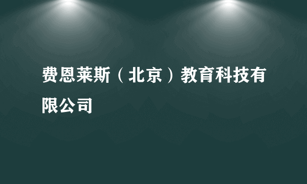 费恩莱斯（北京）教育科技有限公司